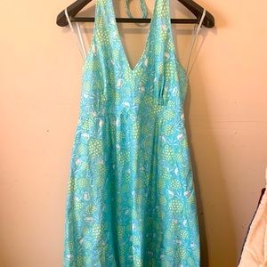 Vineyards vine dress blue size 16